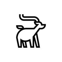 simple logo of abstract deer vector