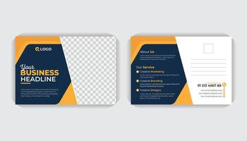 Double sided business poster or postcard design template, with creative colorful layout, modern and Stylish ideas vector