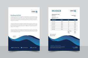 Creative and Abstract style, professional business letterhead and invoice template design, Corporate layout vector
