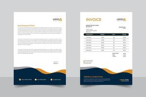 Modern layout abstract style, professional business letterhead and invoice template design vector