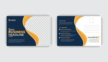 Stylish abstract luxury professional business postcard or EDDM template design, simple idea creative colorful layout vector