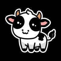 cute cow illustration vector