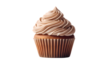 a cupcake with frosting on top on a transparent background png