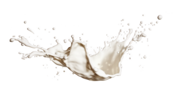 3d Create the perfect dairy product advertisement with milk splash in crown shape a transparent background png