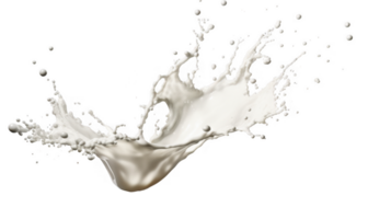 3d Create the perfect dairy product advertisement with milk splash in crown shape a transparent background png
