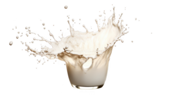 3d Create the perfect dairy product advertisement with milk splashes in crown shape a transparent background png