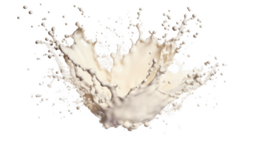 3d Create the perfect dairy product advertisement with milk splash in crown shape a transparent background png