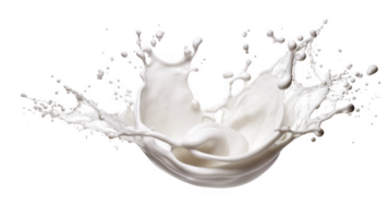 3d Create the perfect dairy product advertisement with milk splashes in crown shape a transparent background png