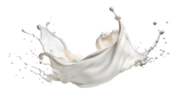 3d Create the perfect dairy product advertisement with milk yogurt splashes in crown shape a transparent background png