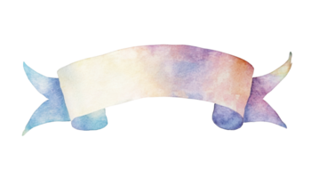 Pink watercolor ribbon banner isolated on transparent background, ideal for adding a touch of elegance to designs, invitations, and creative projects png