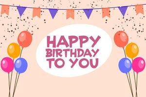 simple happy birthday background vector