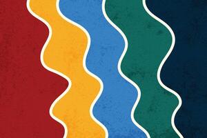 Wavy bold curved lines and squiggles ornament. vector