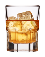 Tequila on Glass with Ice Isolated on Transparent Background png