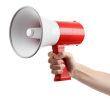 Hand Holding Megaphone Isolated on Transparent Background png