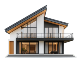 Modern House Architecture Isolated on Transparent Background png