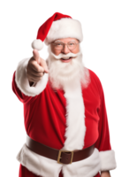 Santa Claus Pointing Forward Isolated on Transparent Background png
