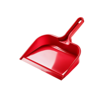 Red realistic Dustpan on transparent background png