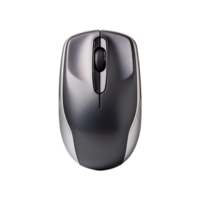 Top view of smart device realistic mouse on transparent background png
