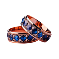 Blue diamond bangles on transparent background png