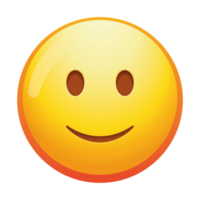 een subtiel glimlachen emoji gezicht, overbrengen een teder zin van geluk en tevredenheid met zacht geel kleuren en een vriendelijk uitdrukking. png
