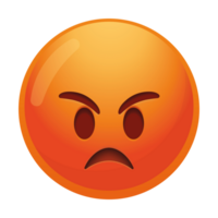 An enraged emoji face with glaring eyes and an open mouth, expressing intense anger and outrage in bright red tones. png