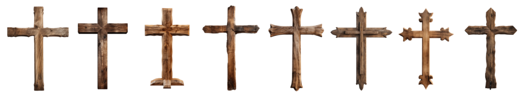 A collection of decorative crosses representing various styles and materials png