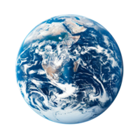 A detailed view of Earth highlighting oceans and continents from space. png