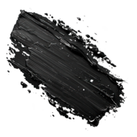 Black paint texture smeared on a transparent background for artistic use png