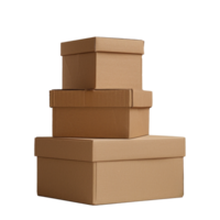 A stack of empty cardboard boxes for storage and shipping purposes png