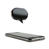 A smartphone with a speech bubble representing digital communication png