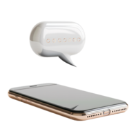 A smartphone with a speech bubble representing messaging and communication png