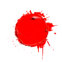 Red paint splash isolated on a transparent background for creative projects png
