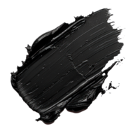 Black paint smear with smooth texture on a transparent background png