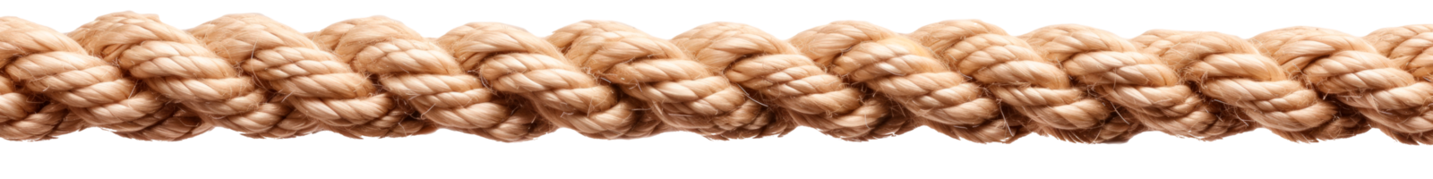 A close-up view of a brown rope isolated on a transparent background png