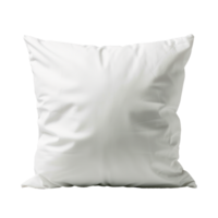 White fluffy pillow isolated on a transparent background for home decor png
