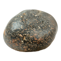 A smooth black and brown rock with natural texture and patterns png