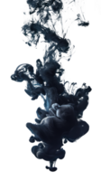 Abstract swirling black smoke isolated on a transparent background png
