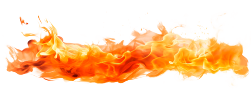 Realistic flames on transparent background for creative designs and visuals png