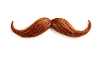 Realistic red mustache isolated on a transparent background for styling purposes png