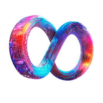 colorato astratto infinito ciclo continuo design nel 3d con vivace modelli png