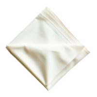 Folded white cloth napkin perfect for dining and table settings png