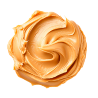Creamy peanut butter swirl isolated on a transparent background. png