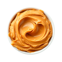 Creamy peanut butter in a bowl on a transparent background png