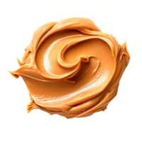 Creamy peanut butter swirl isolated on a transparent background png