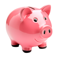 A cheerful pink piggy bank designed for saving money and teaching finance. png