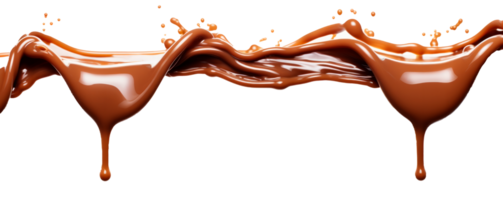 uma suave chocolate respingo isolado em uma transparente fundo. png