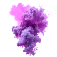 Purple smoke cloud on a transparent background for artistic use png