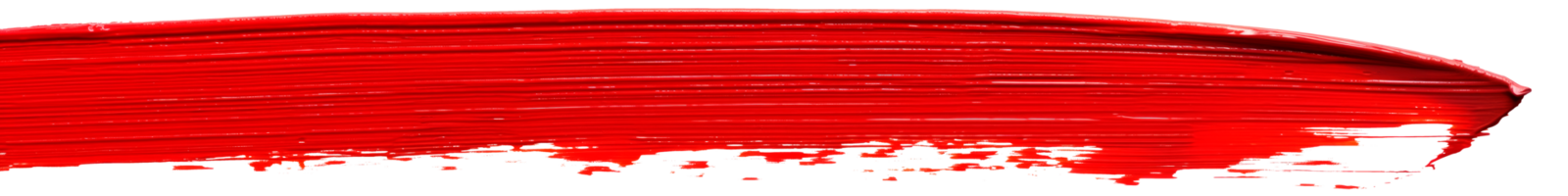 A vibrant red brushstroke on a transparent background suitable for design projects. png
