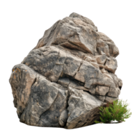 grande roca rock con áspero textura y rodeando verdor png
