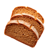 Slices of wholegrain bread isolated on a transparent background png